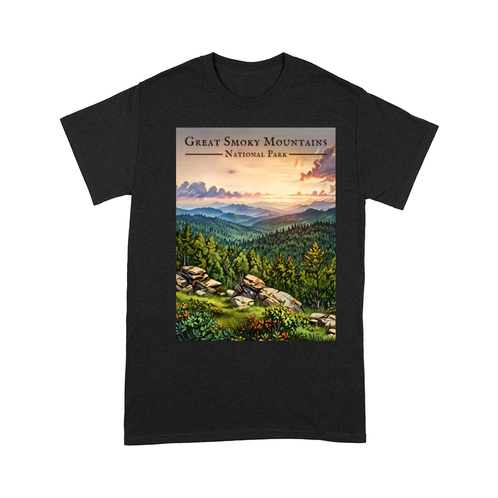 Sunset Serenity - Great Smoky Mountains Comfort T-shirt