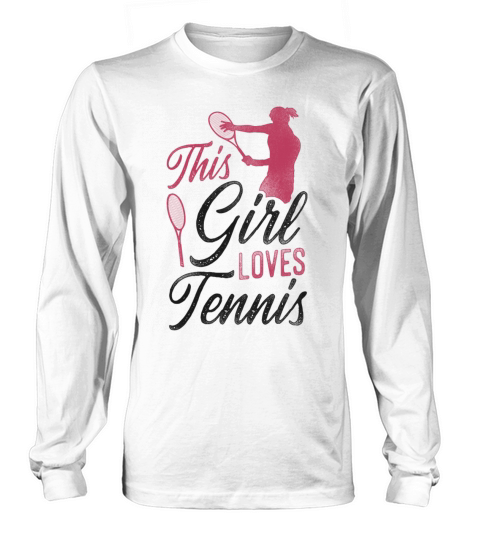 Funny Tennis Player Racket Girl Long sleeved Unisex
