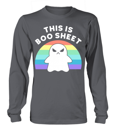This Is Boo Sheet Rainbow Funny Halloween Long sleeved Unisex