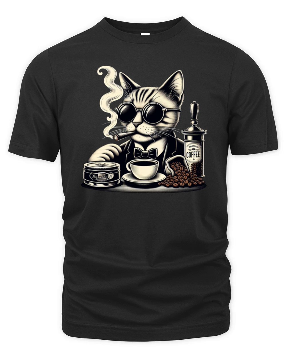"Midnight Cat" Organic Unisex T-shirt