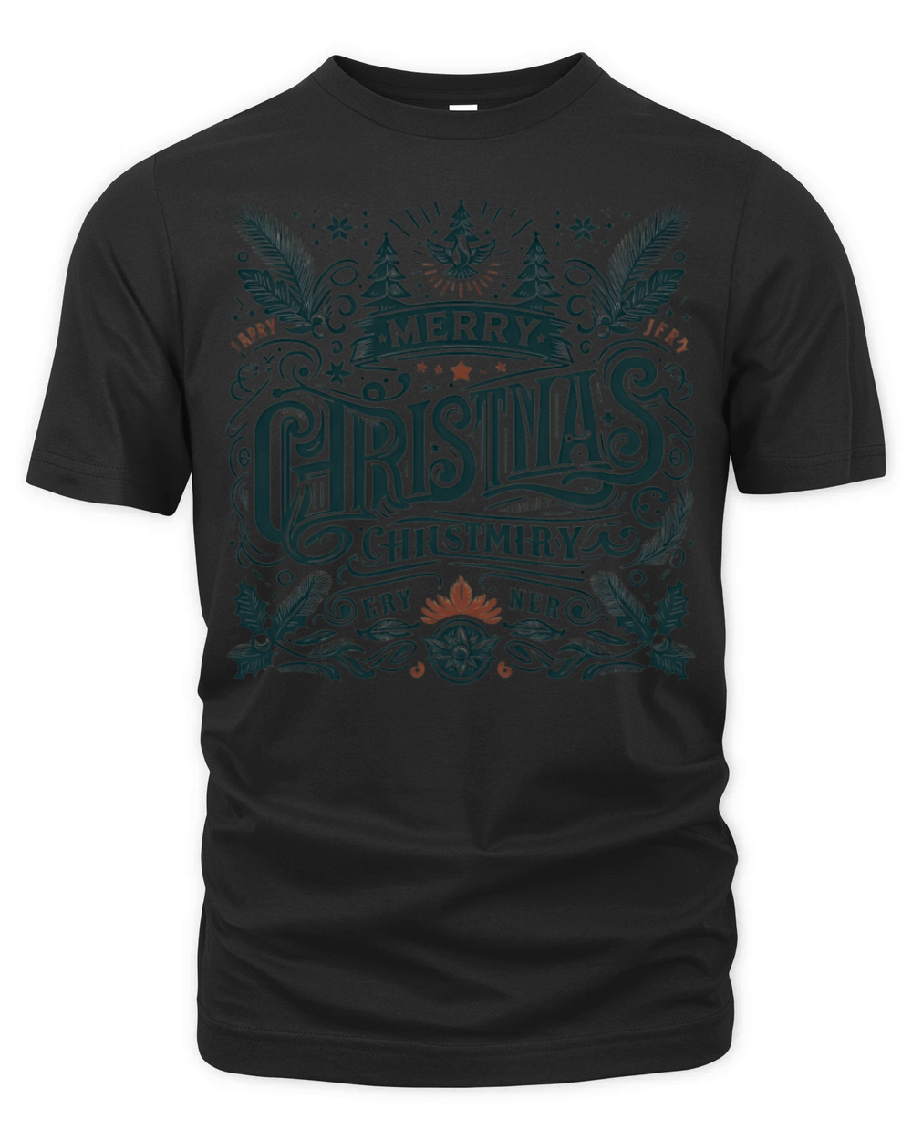 Wishing You a Holly Jolly Christmas Organic Unisex T-shirt