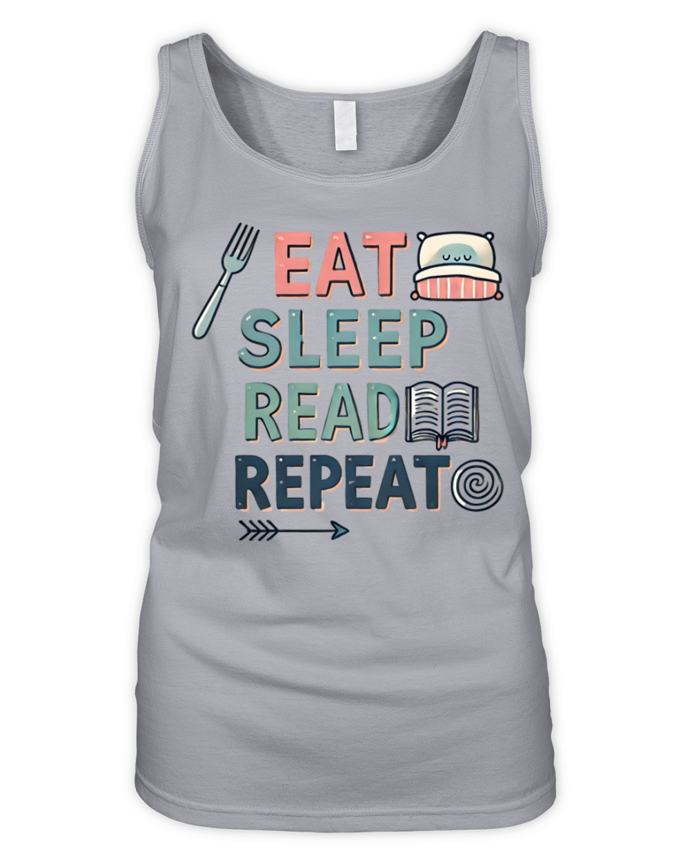 Eat Sleep Read Repeat Organic Women's Tank Top
