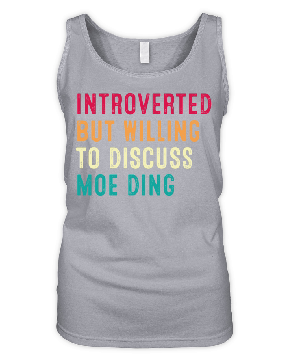 Introverted But Willing To Discuss Moo Deng Retro Organic Women's Tank Top