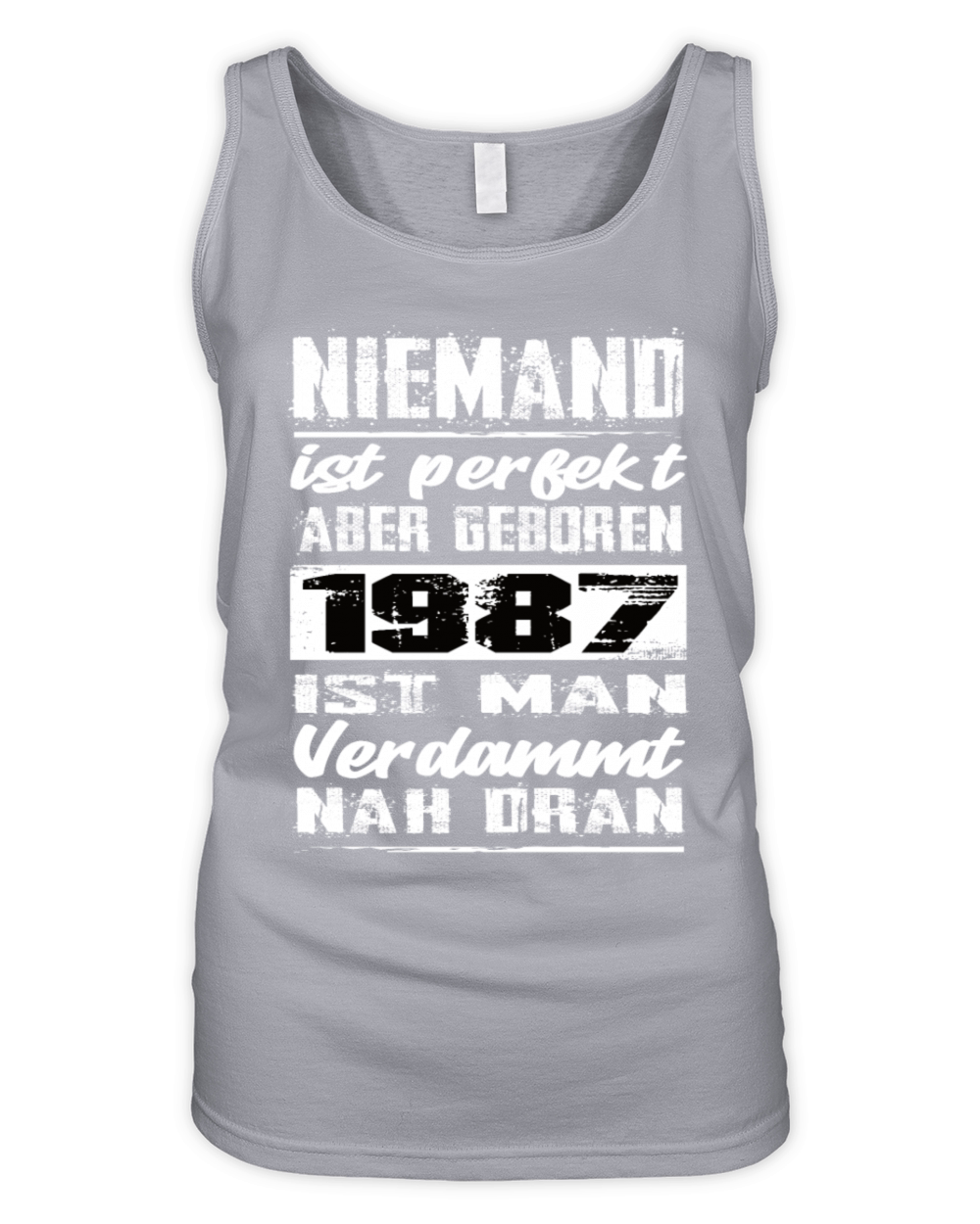 Nobody Is Perfect But Born 1987 Birthday Organic Women's Tank Top