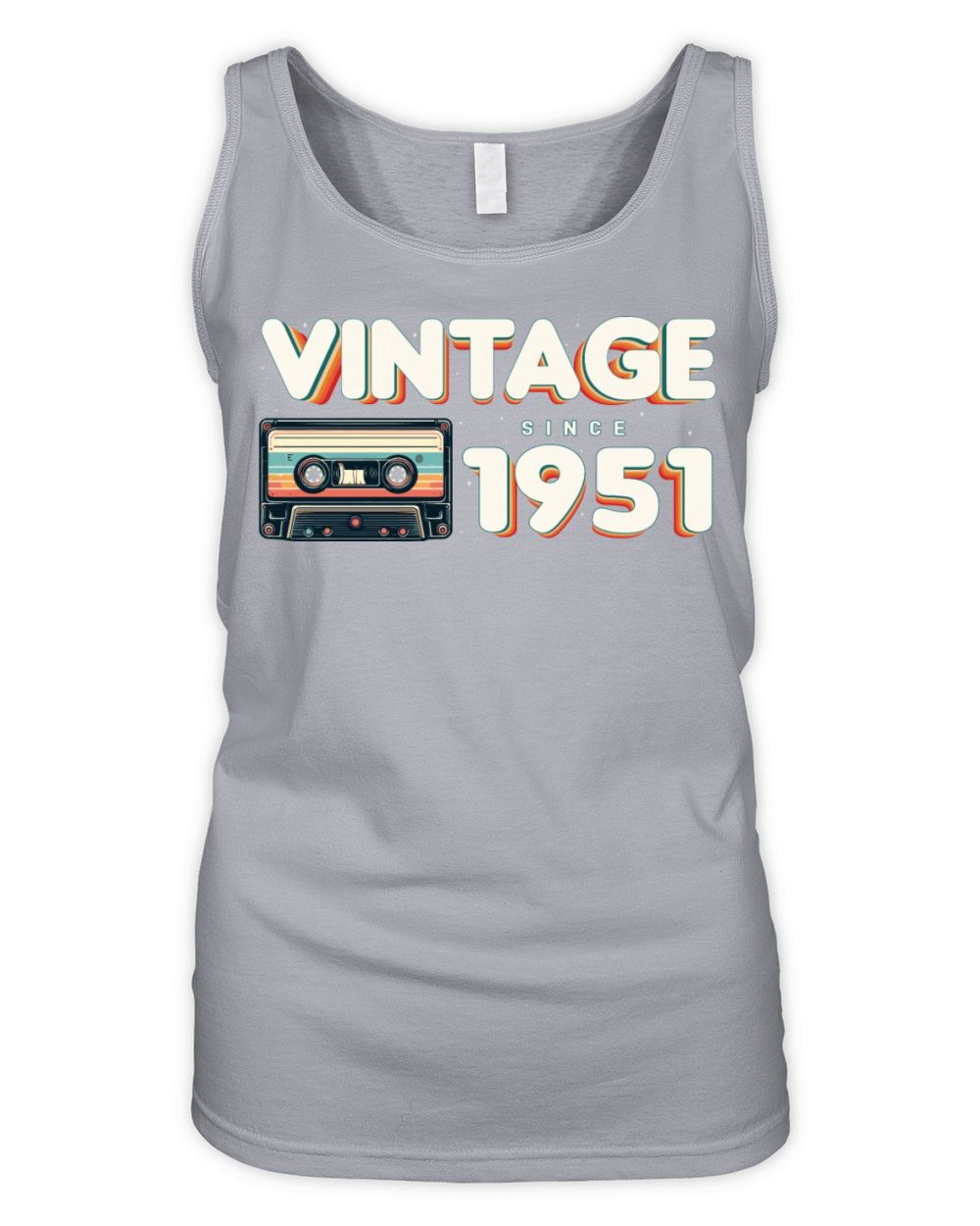 Retro Vintage 1951 Nostalgic Birthday Men Women Organic Women's Tank Top