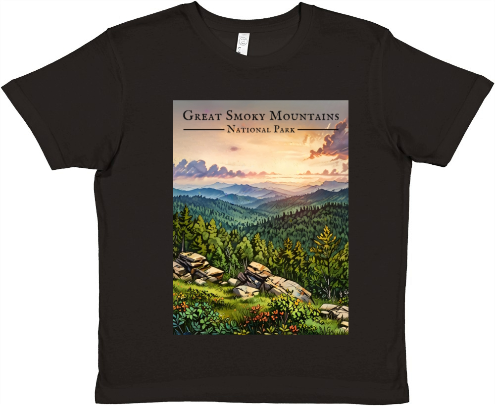 Sunset Serenity - Great Smoky Mountains Premium Kids Crewneck T-shirt
