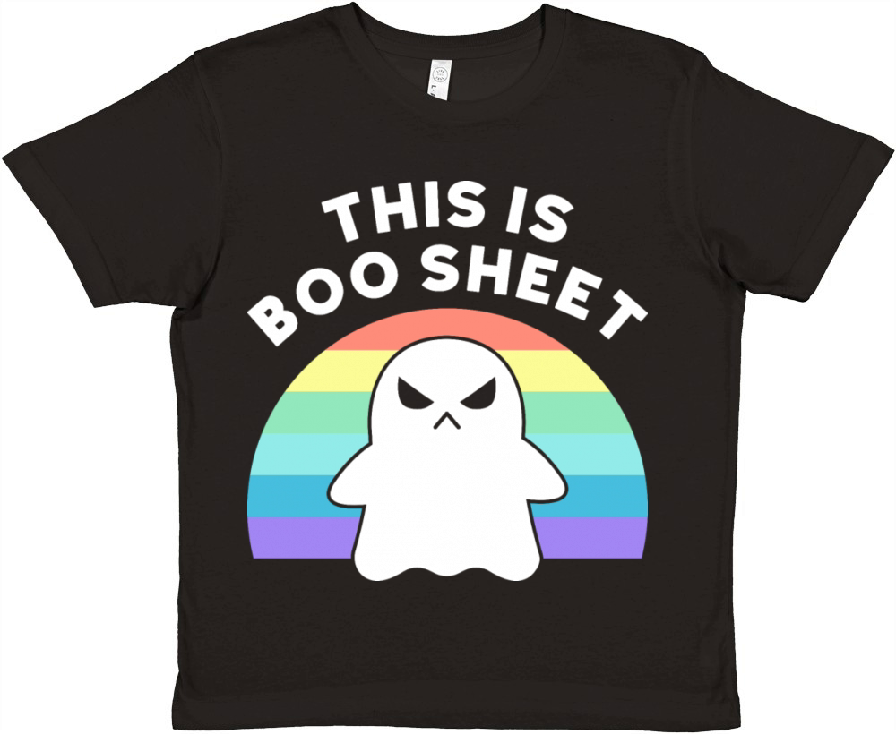 This Is Boo Sheet Rainbow Funny Halloween Premium Kids Crewneck T-shirt