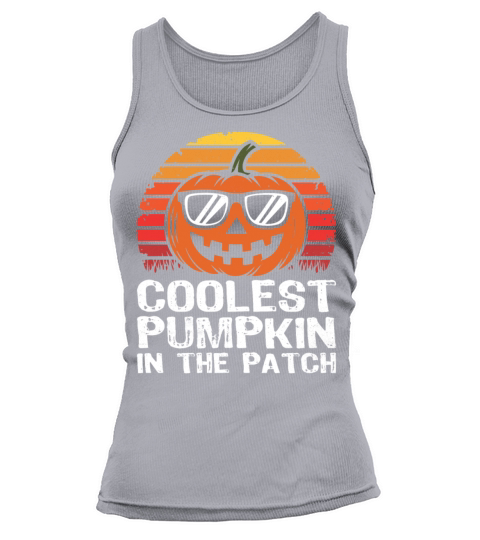 Cool Pumpkin Jack-O-Lantern Funny Retro Halloween Tank top Woman