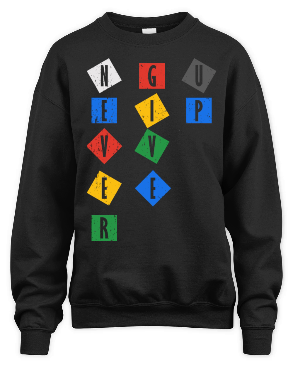 Never Give UP Color Unisex Premium Crewneck Sweatshirt