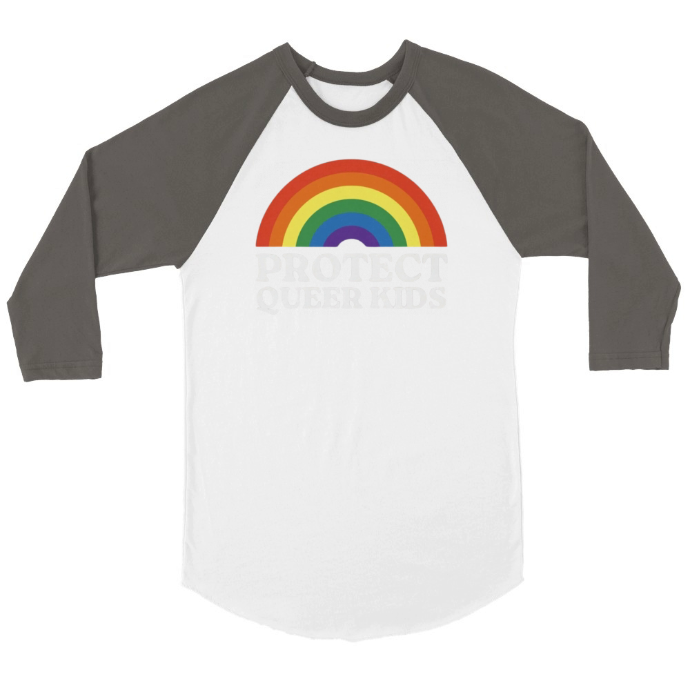 Protect Queer Kids Unisex ¾ sleeve Raglan T-shirt