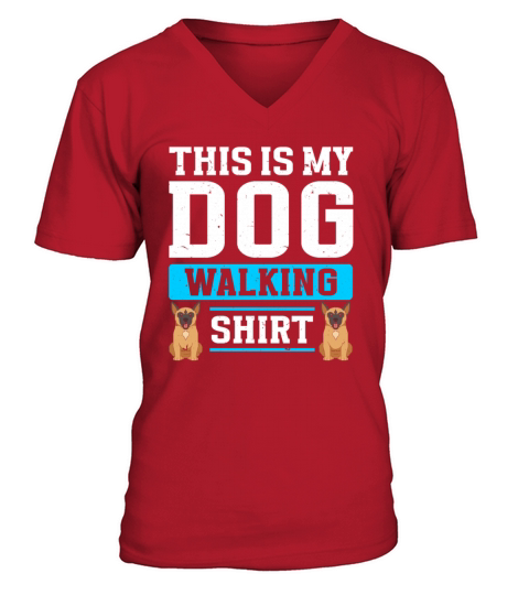 Dog Walker Professional Pet Sitter Dog Walking V-Neck T-shirt