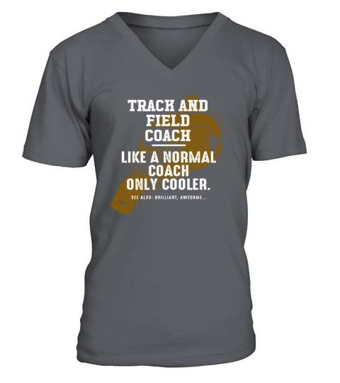 Track and Field Coach Like a Normal Coach Runner F V-Neck T-shirt