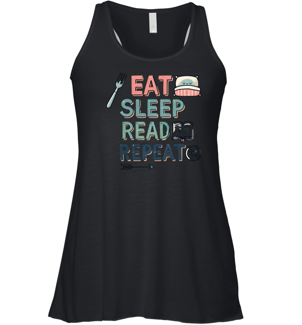 Eat Sleep Read Repeat Women's Flowy Tank Top