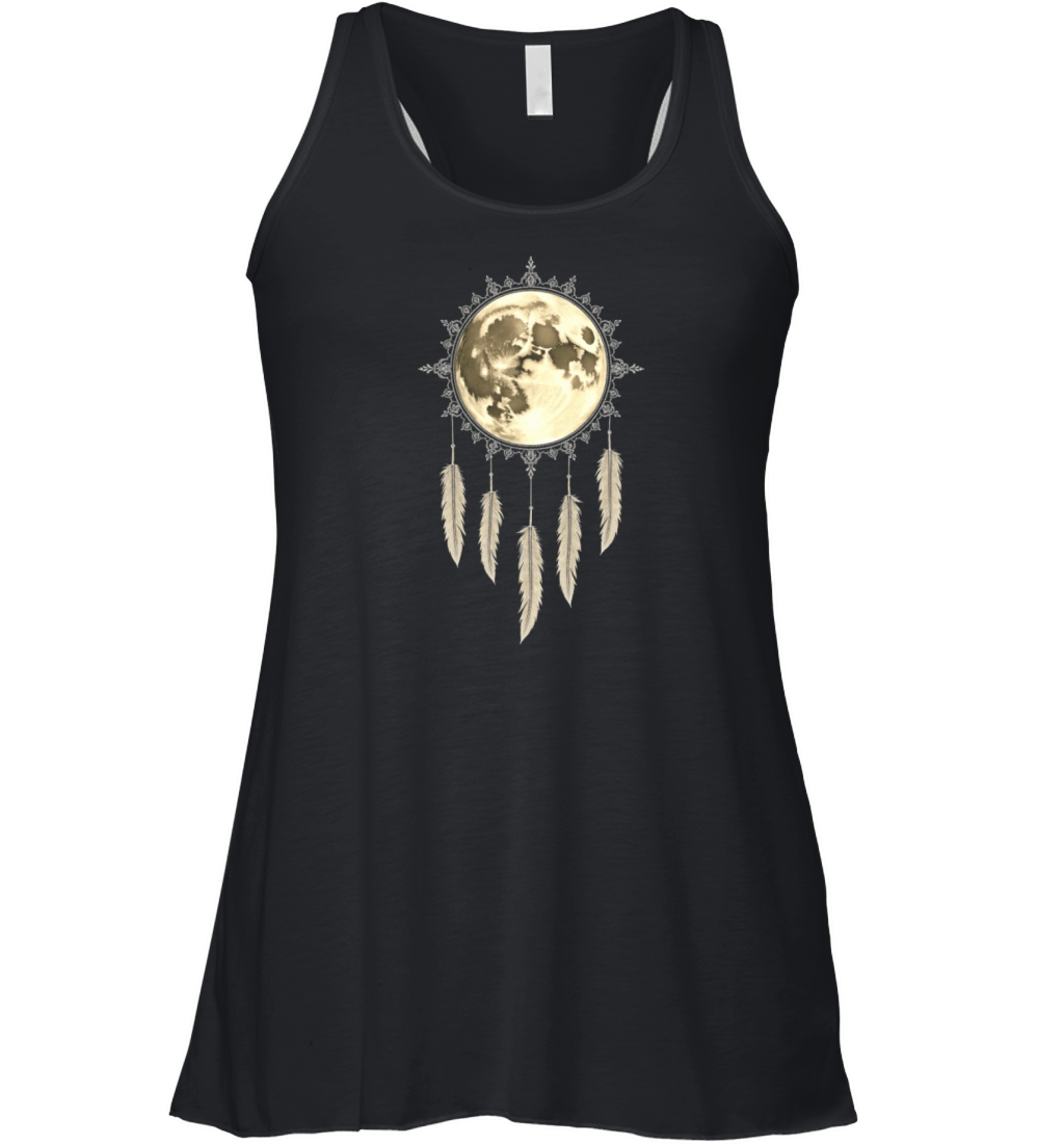 Moon Dream Catcher Ornate Design Women's Flowy Tank Top