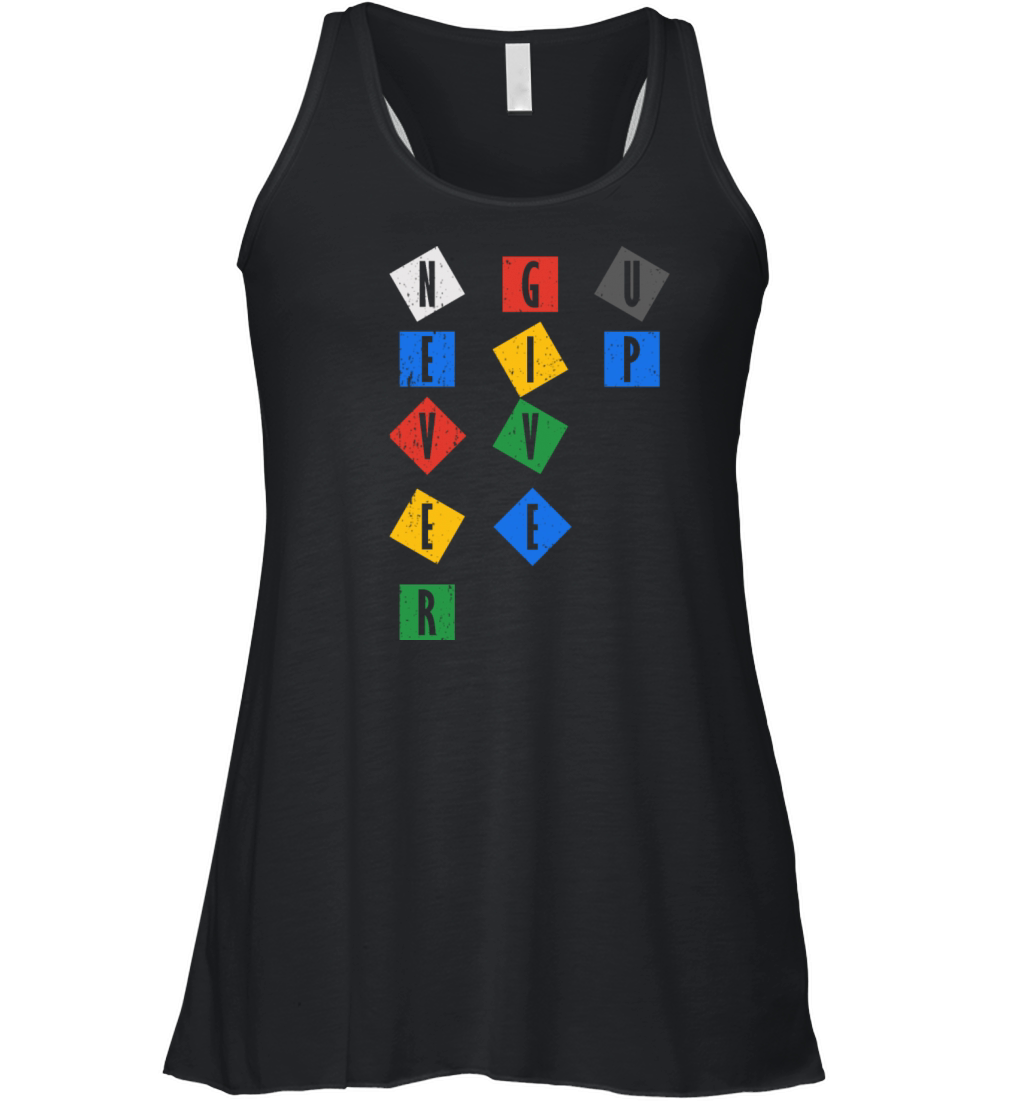 Never Give UP Color Women's Flowy Tank Top