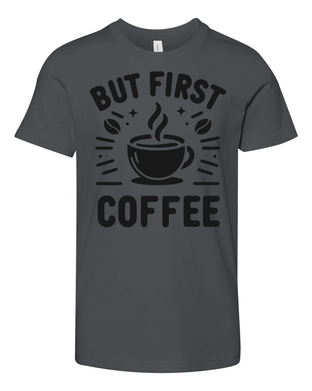 But First Coffee Youth Unisex Jersey Tee