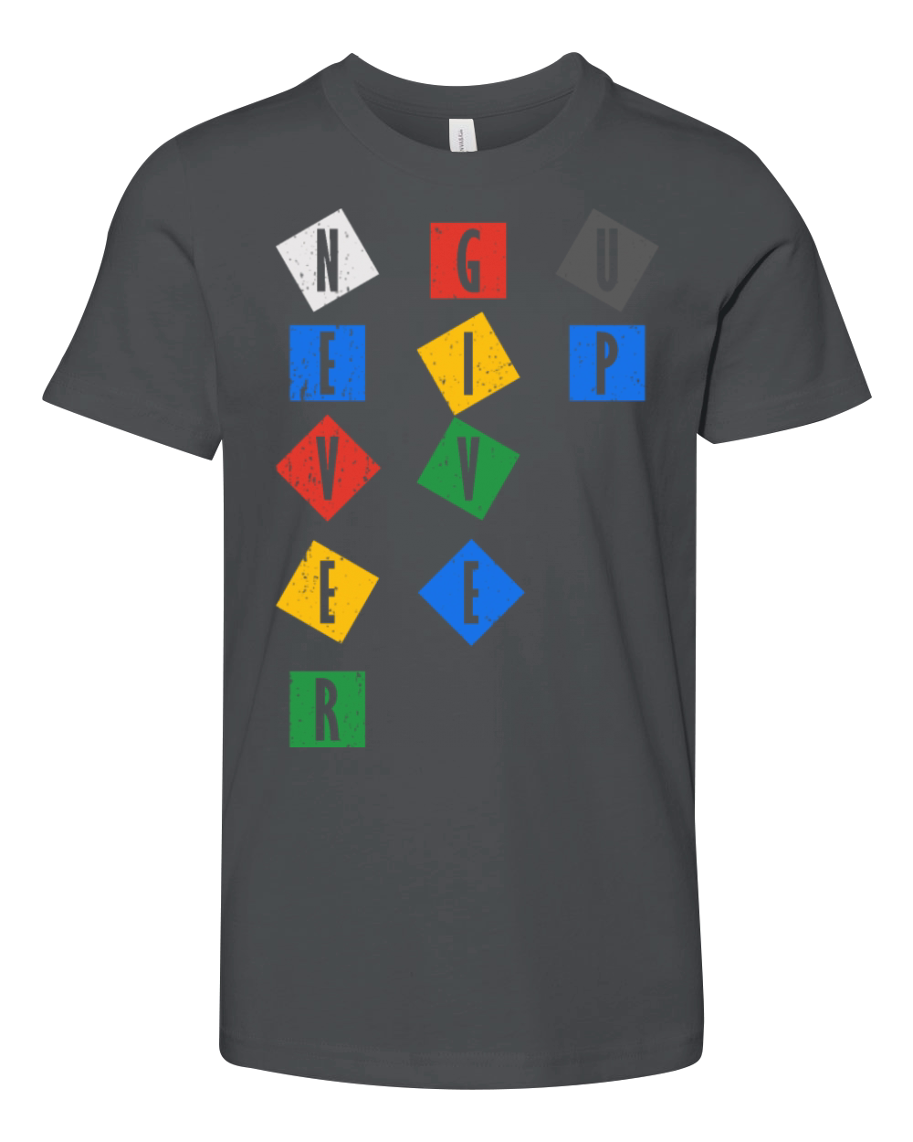 Never Give UP Color Youth Unisex Jersey Tee