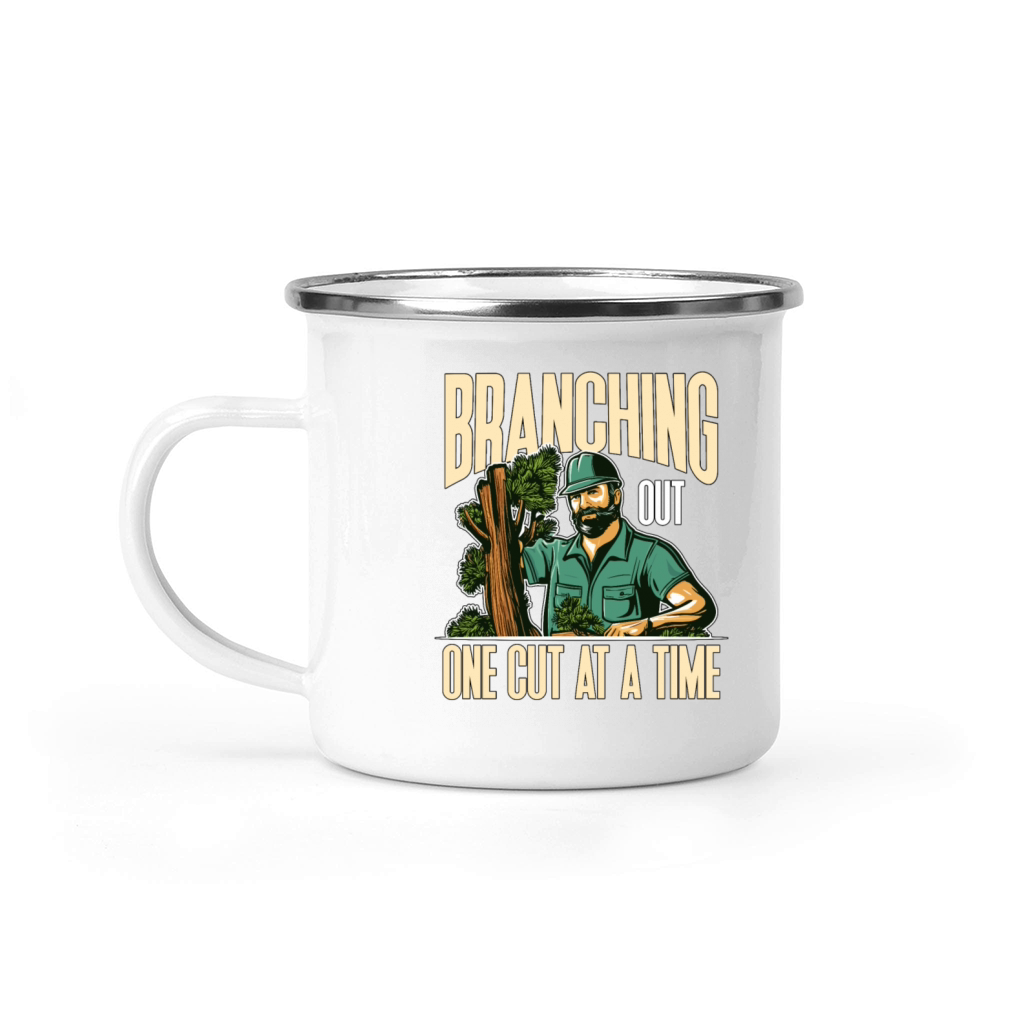 Arborist Branching Out One Cut At A Forest Worker Camping Mug