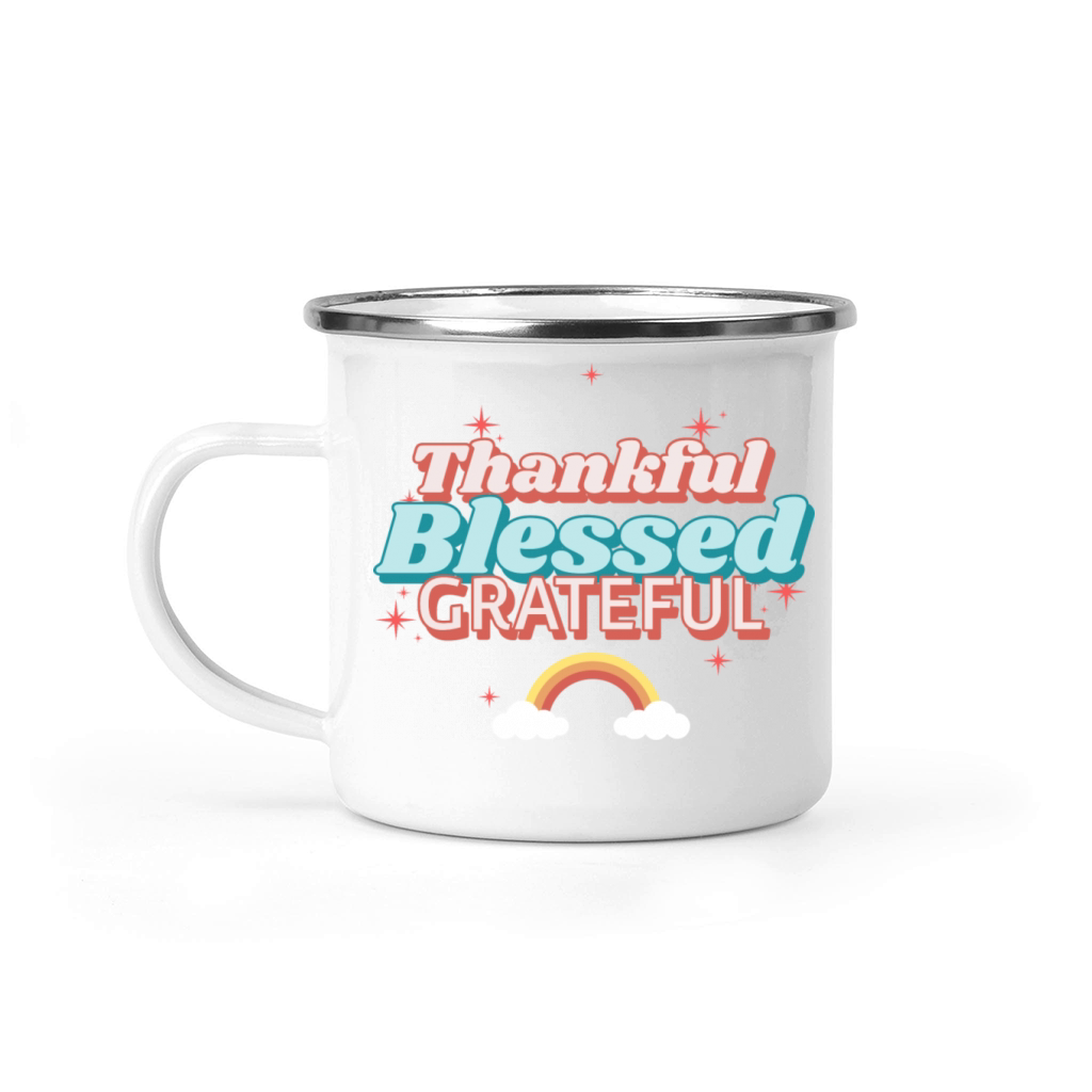 Thankful Blessed Grateful Camping Mug