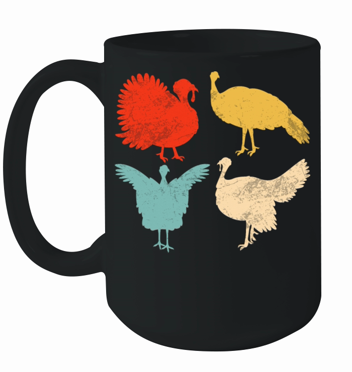 Vintage Thanksgiving Turkey Funny Retro Gift Ceramic Mug