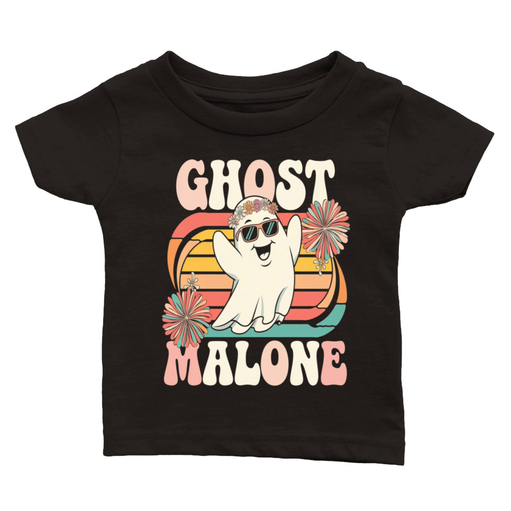 Ghost Malone Funny Halloween Classic Baby Crewneck T-shirt
