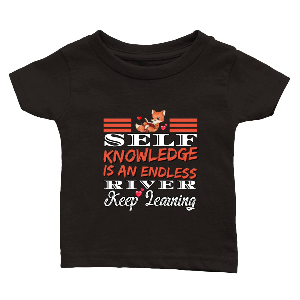 Self Knowledge Is An Endless River Quote Classic Baby Crewneck T-shirt