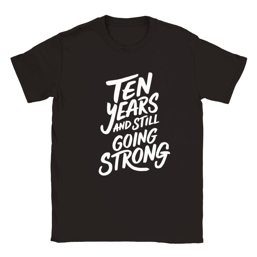 10th Wedding Anniversary Ten Years And Still Going Classic Kids Crewneck T-shirt