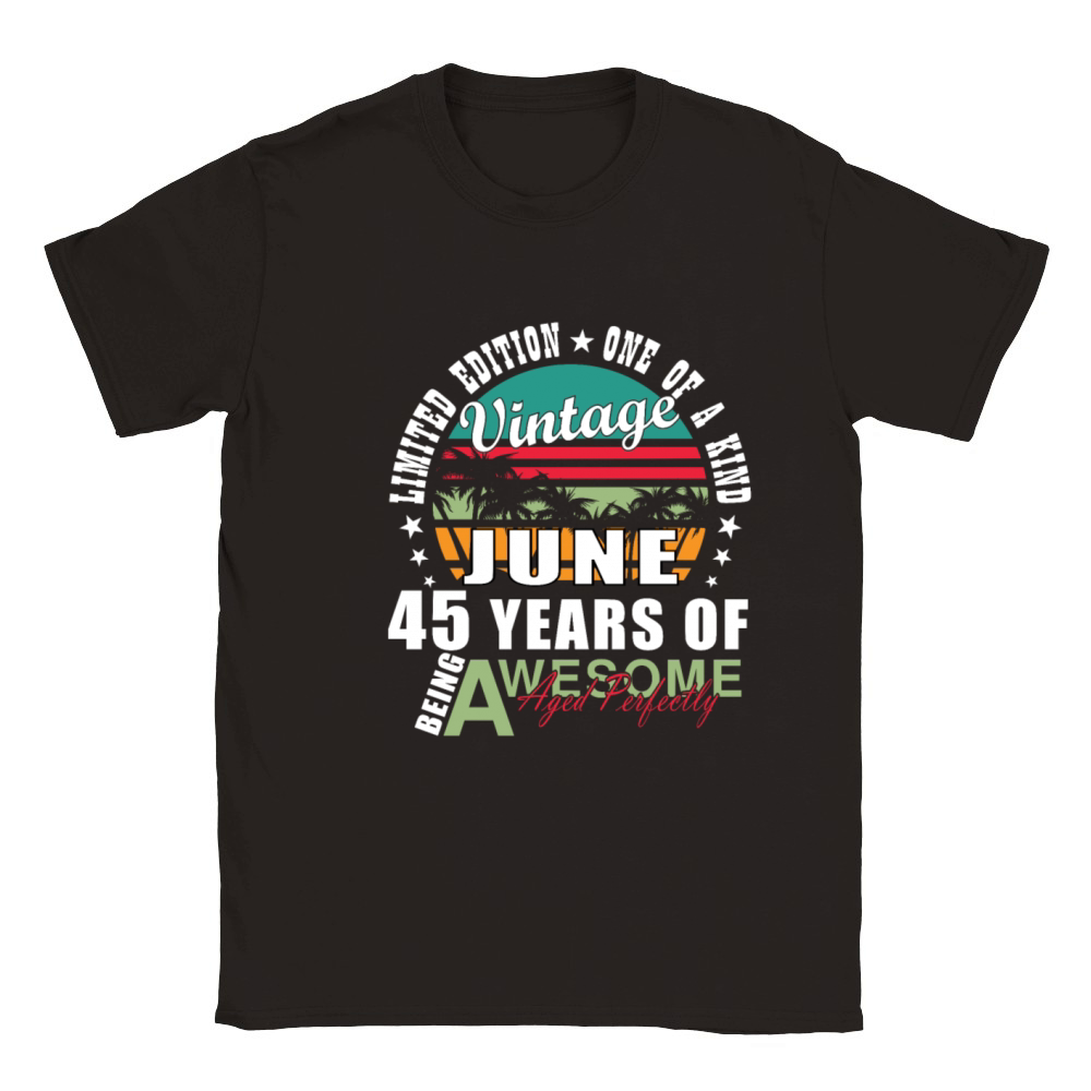 45th birthday 45 years June 1979 Classic Kids Crewneck T-shirt