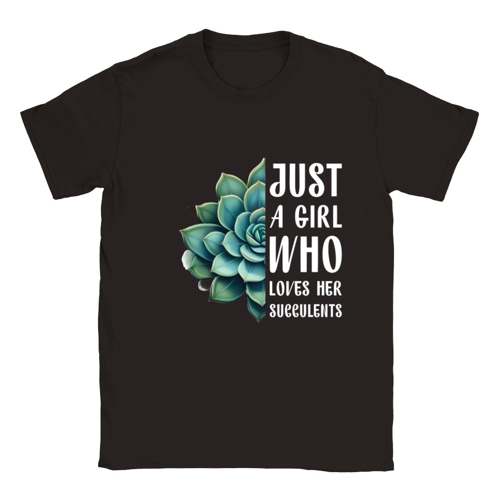 Just a girl who loves her succulents gift idea Classic Kids Crewneck T-shirt