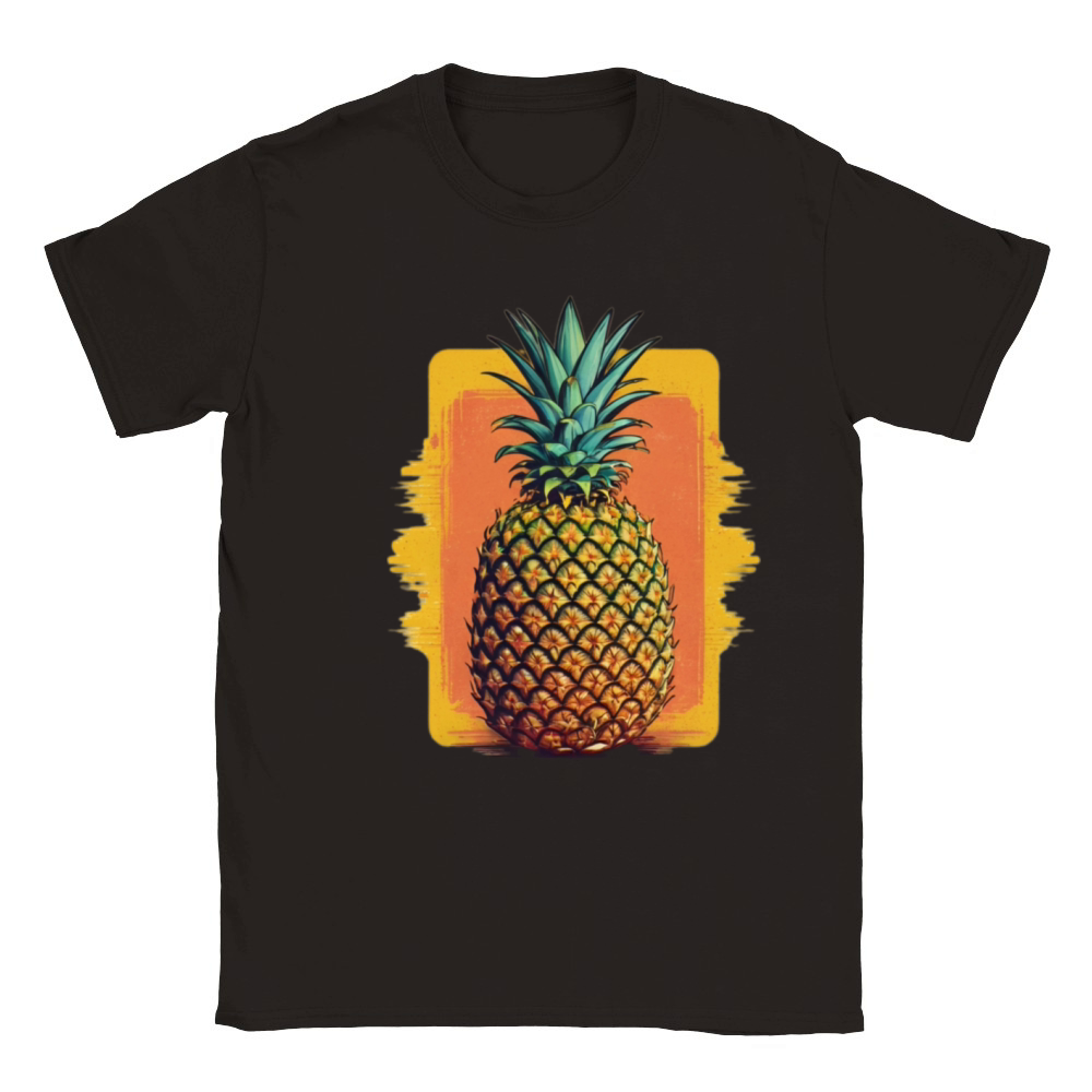 Retro Pineapple Graphic Tee - Tropical Vibes Classic Kids Crewneck T-shirt