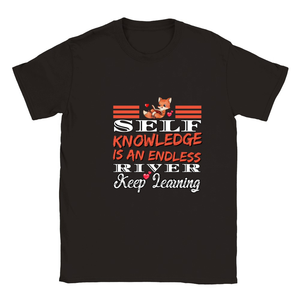 Self Knowledge Is An Endless River Quote Classic Kids Crewneck T-shirt