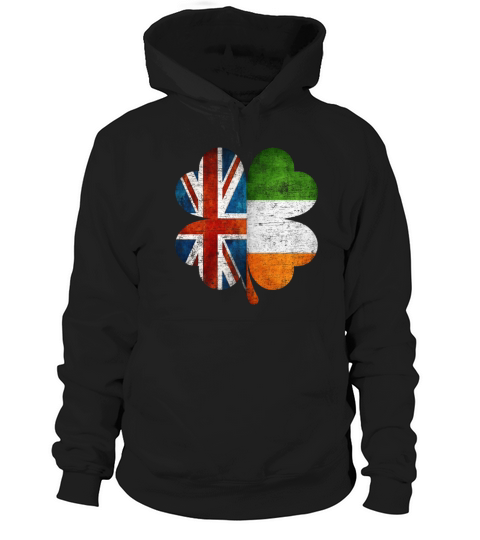 British Irish Shamrock United Kingdom Ireland Flag Hoodie Unisex