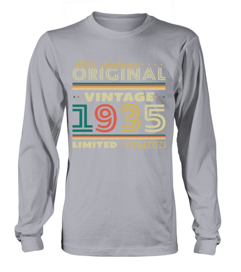 90 Years 1935 Vintage Retro Birthday Gift Long sleeved Unisex