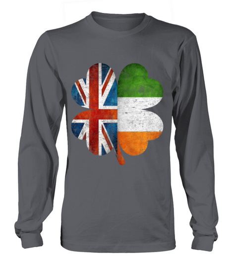 British Irish Shamrock United Kingdom Ireland Flag Long sleeved Unisex
