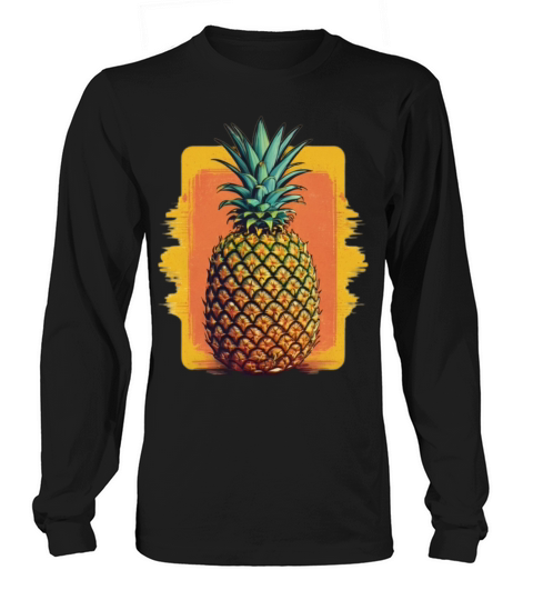 Retro Pineapple Graphic Tee - Tropical Vibes Long sleeved Unisex