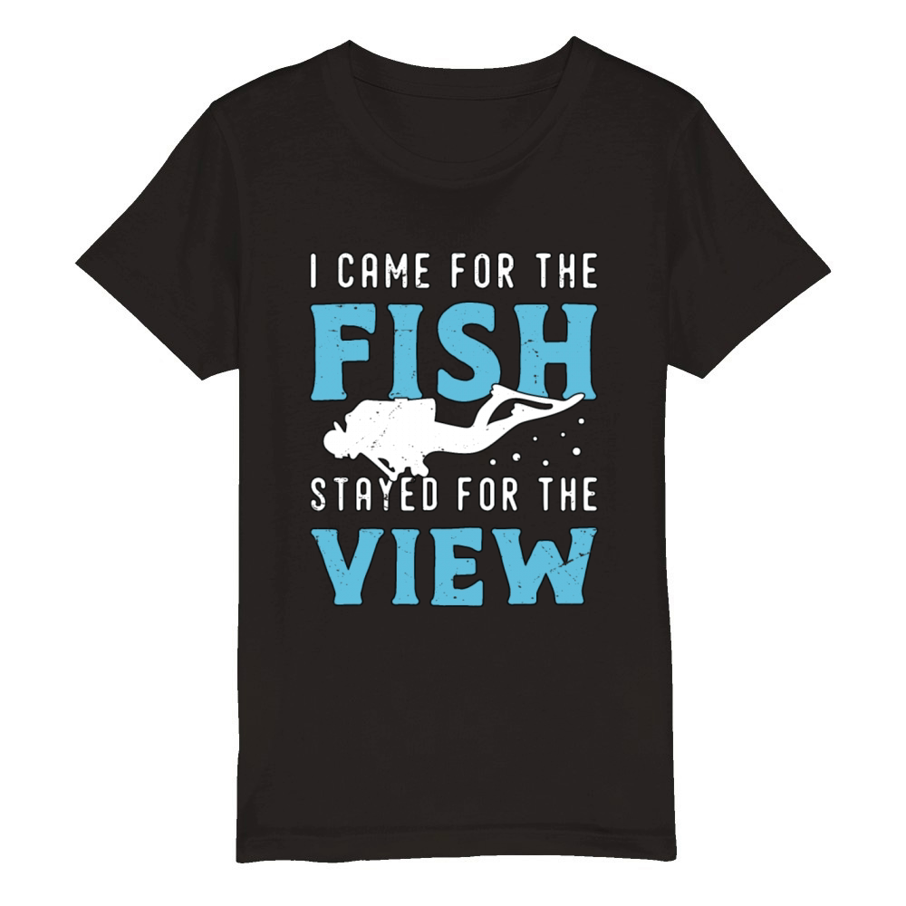 Snorkeling I Came For The Fish Stayed For Diving Organic Kids Crewneck T-shirt