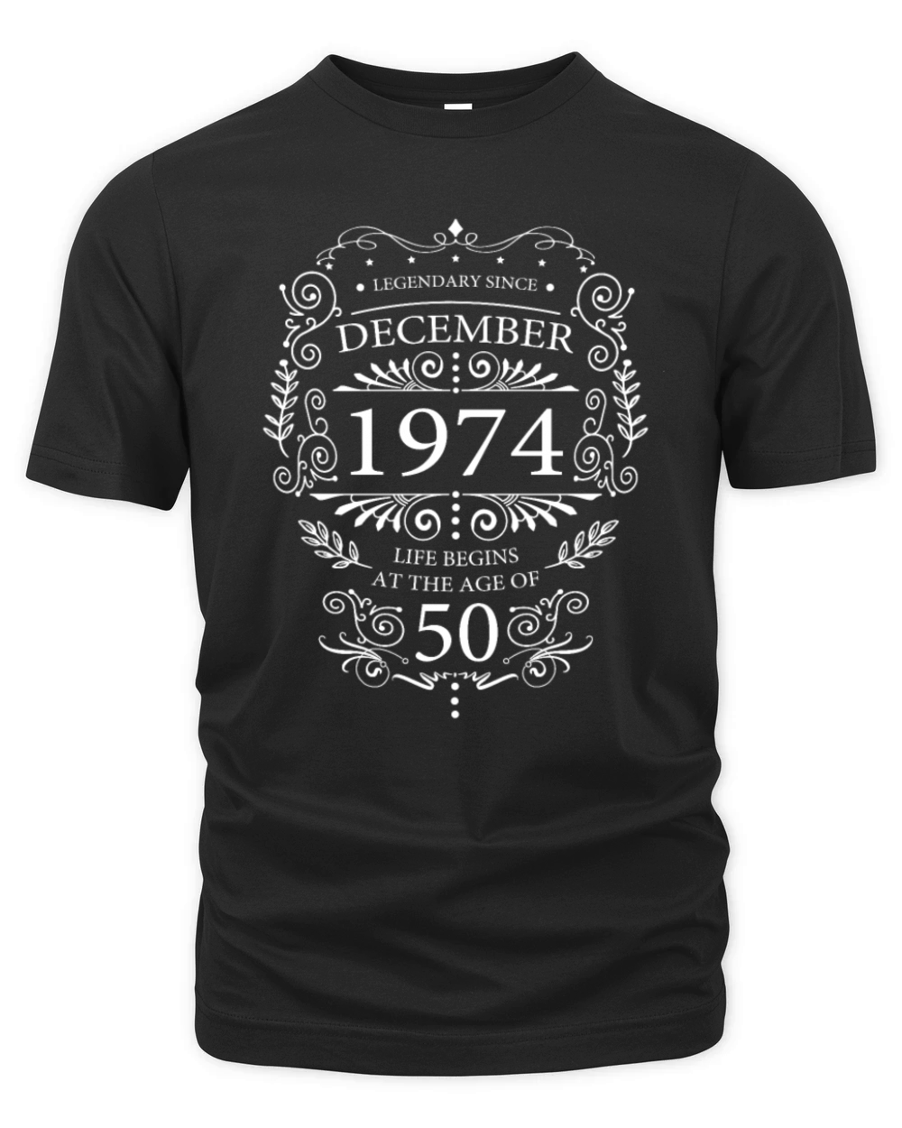 Legendary since December 1974 Birthday Ornament Organic Unisex T-shirt