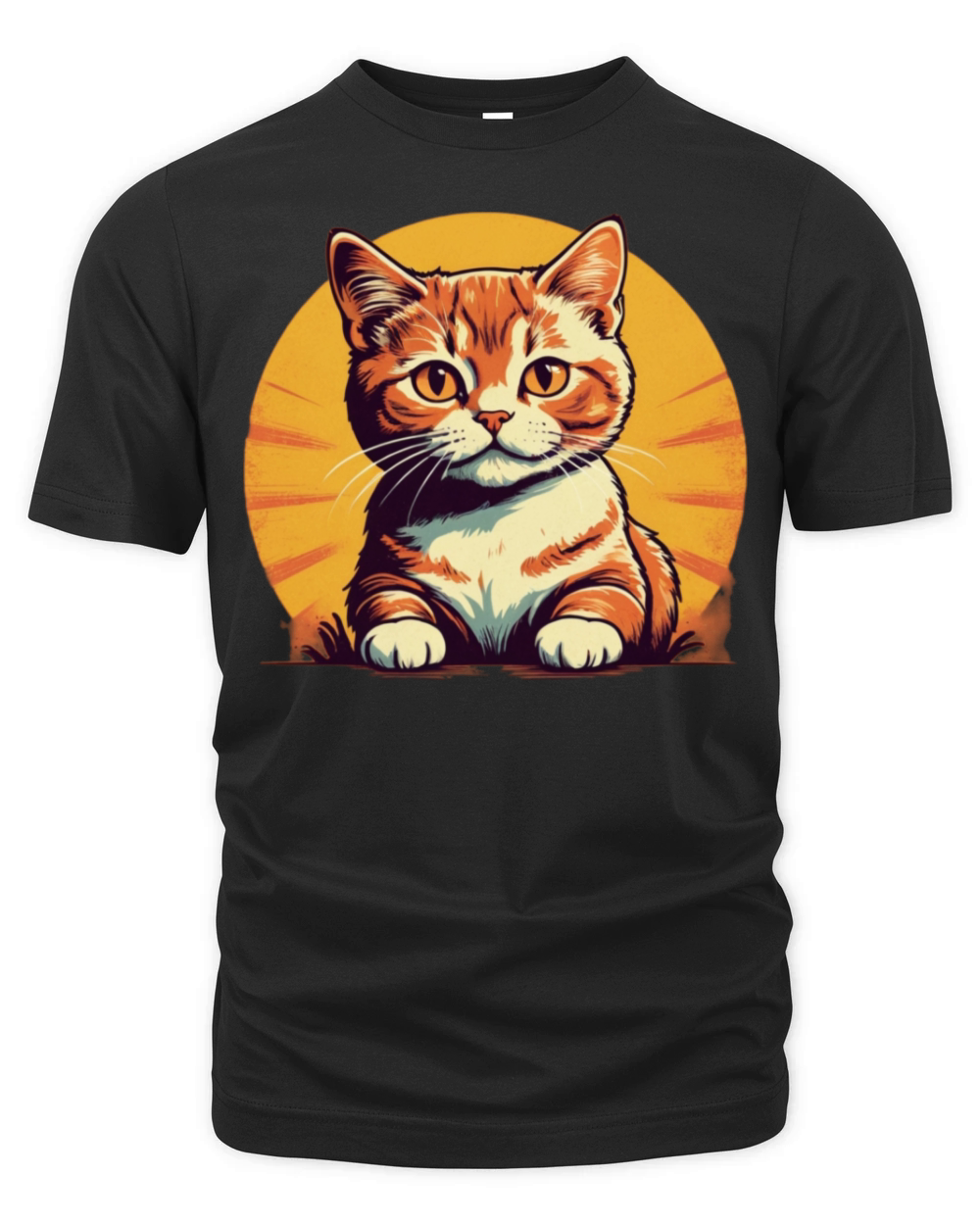 Retro Comic Style Cute Kitty - Vintage Feline Fun Organic Unisex T-shirt