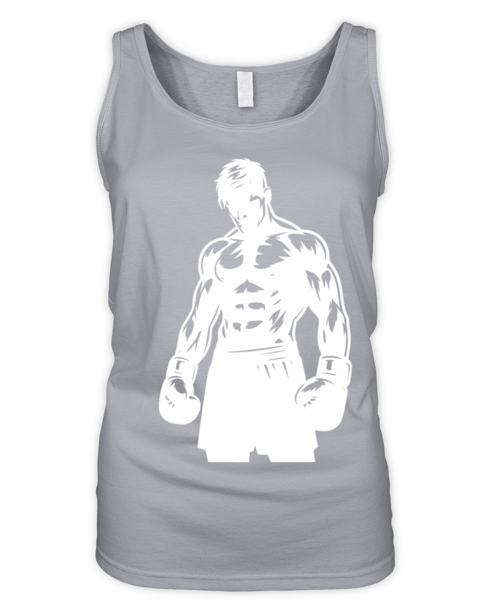 Boxer In Boxing Match Mode Vintage Shadow Style Organic Women's Tank Top