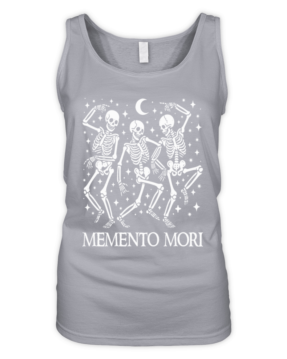 Memento Mori Latin Death Quote Dancing Skeletons Organic Women's Tank Top