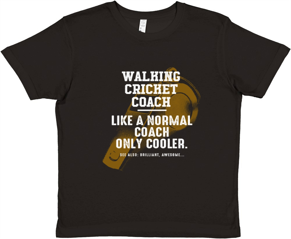 Walking Cricket Coach Like a Normal Coach Crickete Premium Kids Crewneck T-shirt