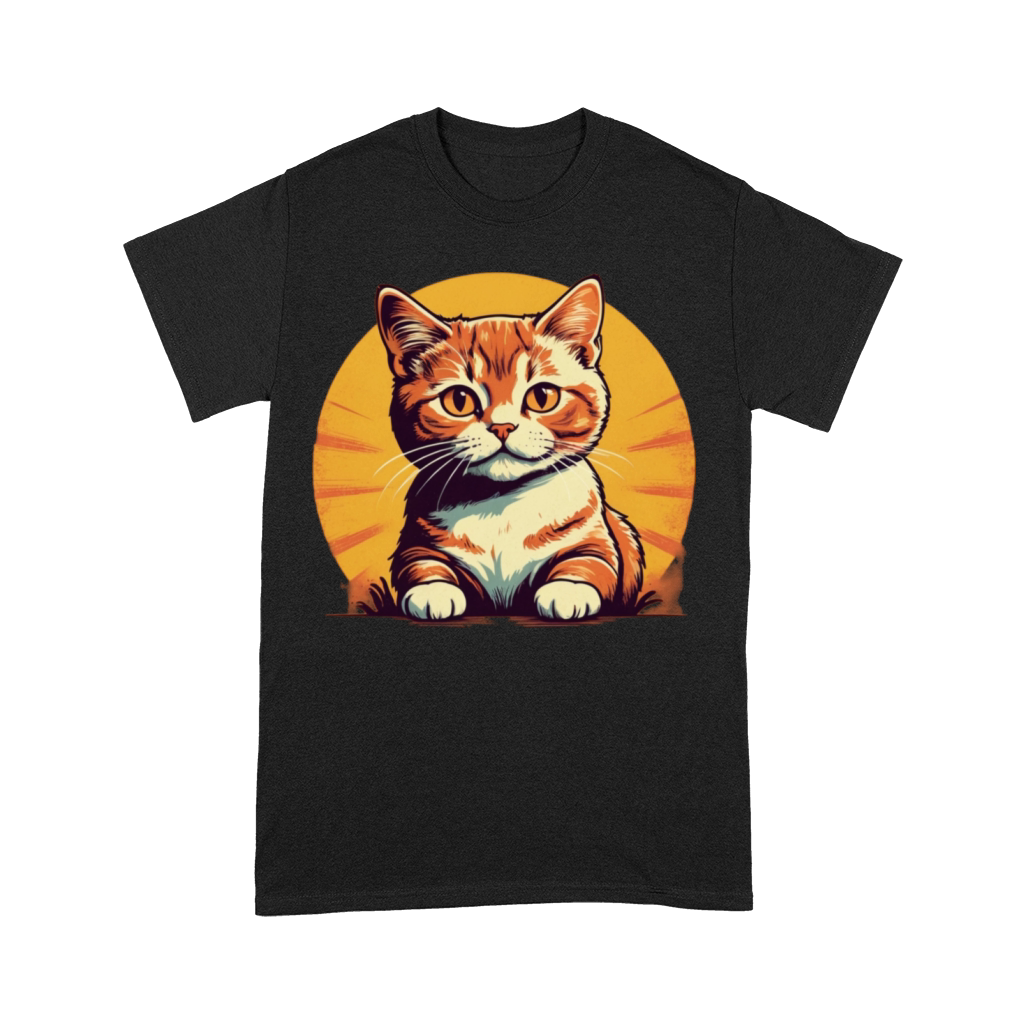 Retro Comic Style Cute Kitty - Vintage Feline Fun Premium T-shirt