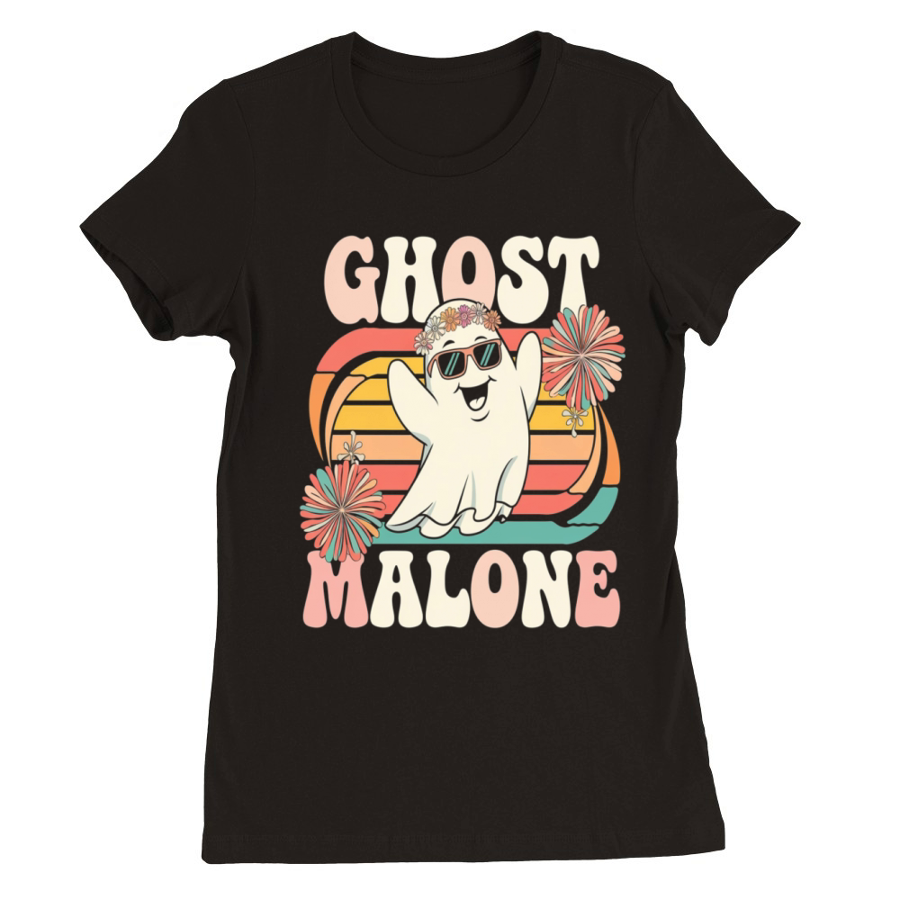 Ghost Malone Funny Halloween Premium Womens Crewneck T-shirt