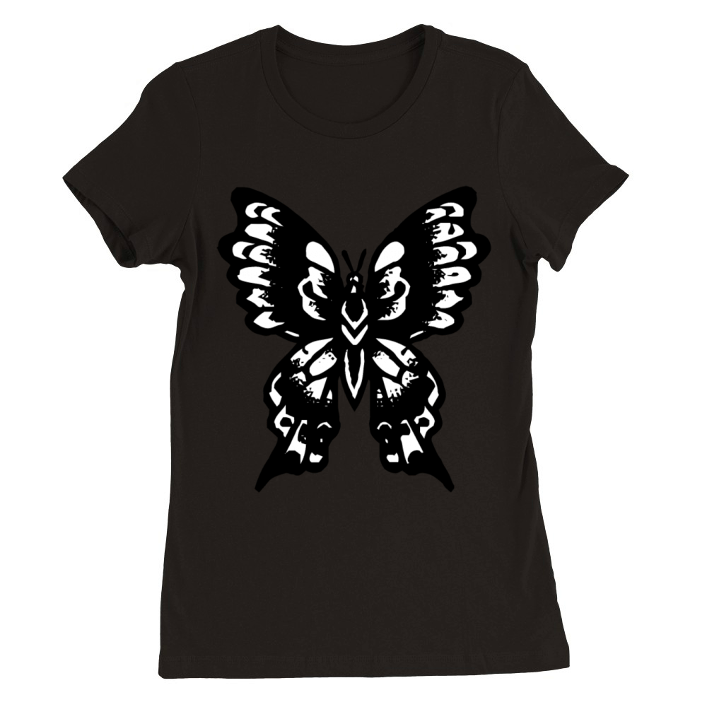 Vintage Butterfly Premium Womens Crewneck T-shirt