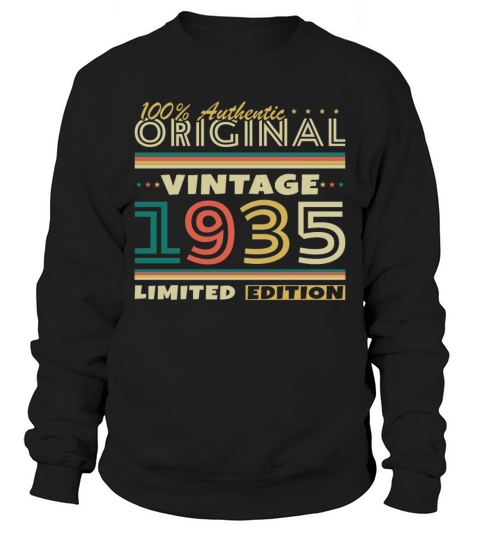90 Years 1935 Vintage Retro Birthday Gift Sweatshirt Unisex