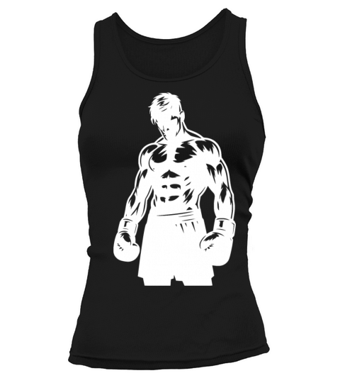 Boxer In Boxing Match Mode Vintage Shadow Style Tank top Woman