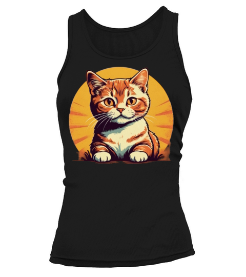 Retro Comic Style Cute Kitty - Vintage Feline Fun Tank top Woman