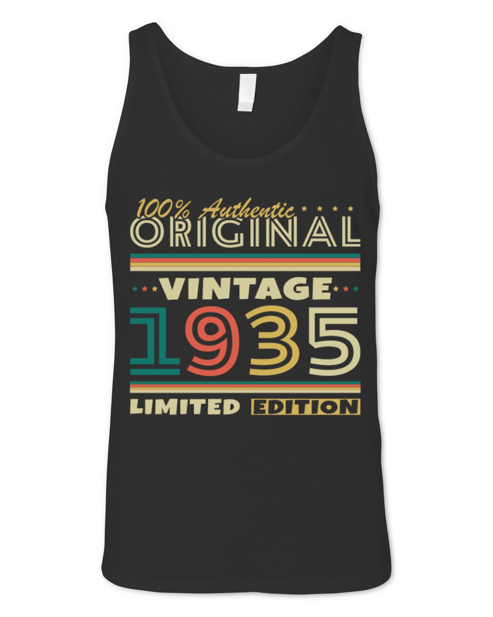 90 Years 1935 Vintage Retro Birthday Gift Unisex Jersey Tank
