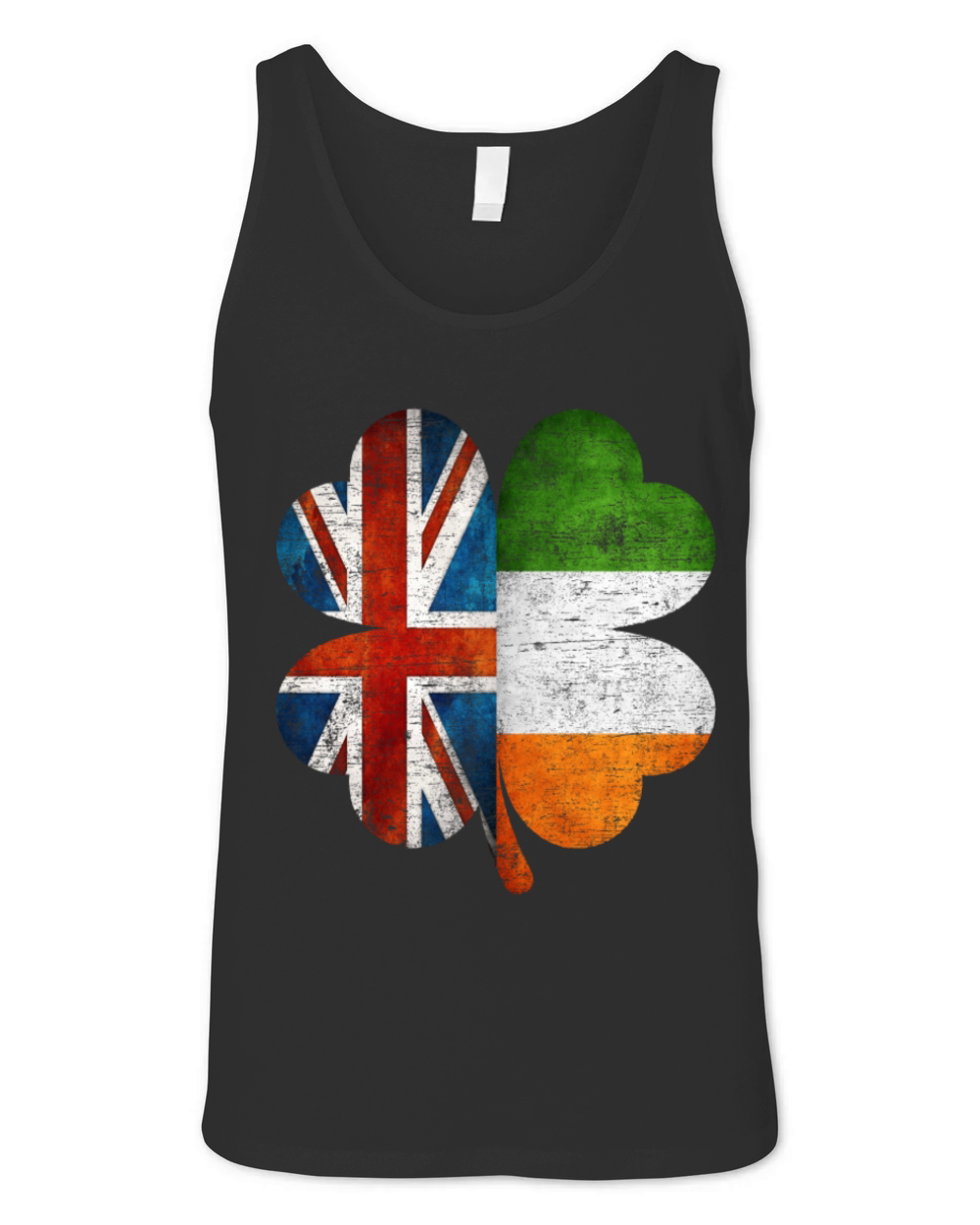 British Irish Shamrock United Kingdom Ireland Flag Unisex Jersey Tank