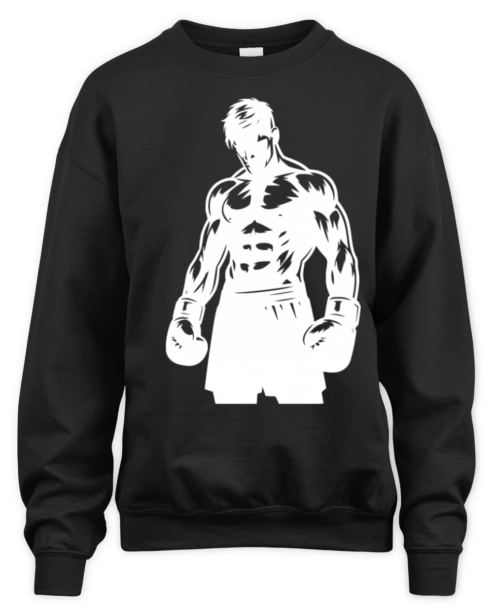 Boxer In Boxing Match Mode Vintage Shadow Style Unisex Premium Crewneck Sweatshirt